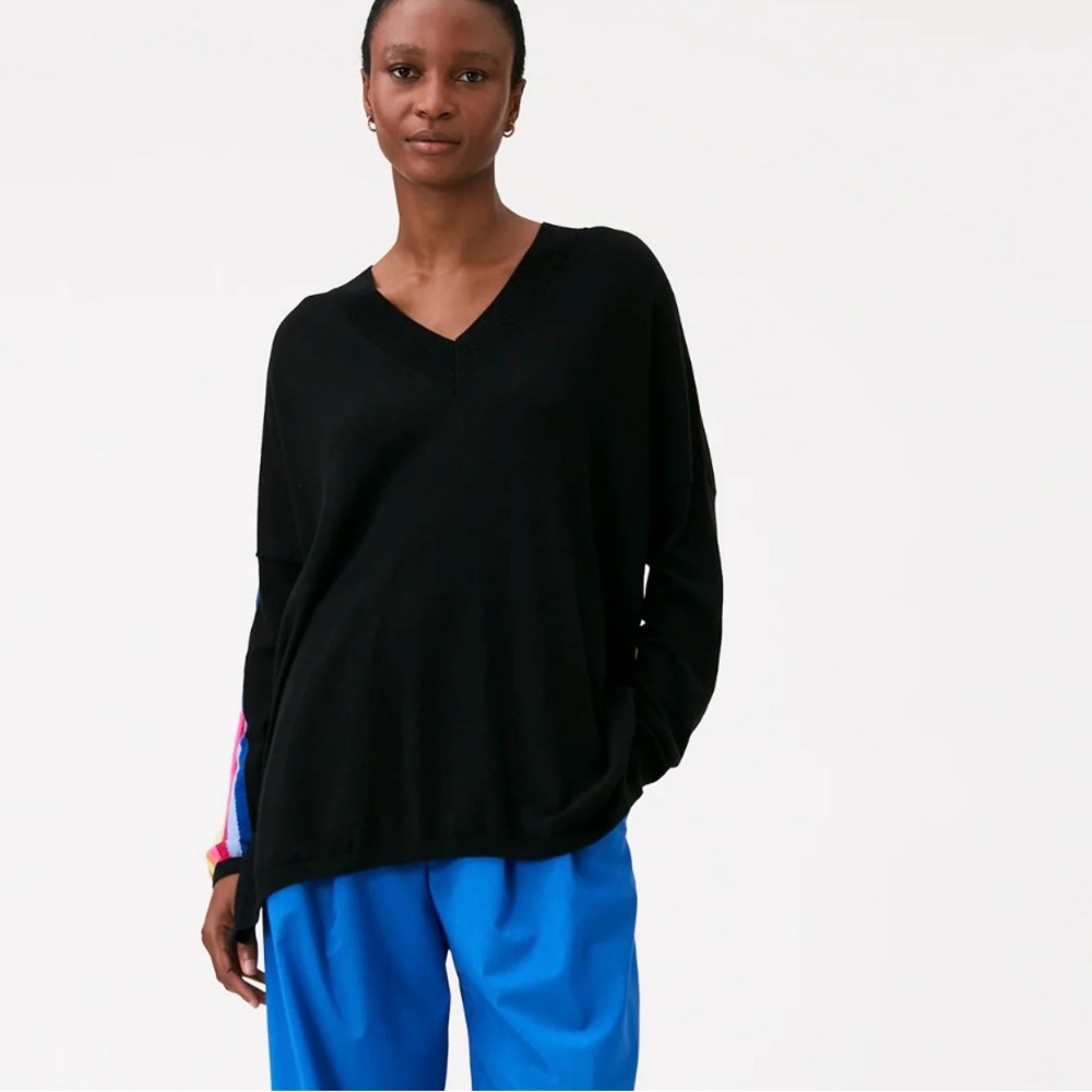 Brodie Cashmere Sweater Wispr Neon Strips Size XS